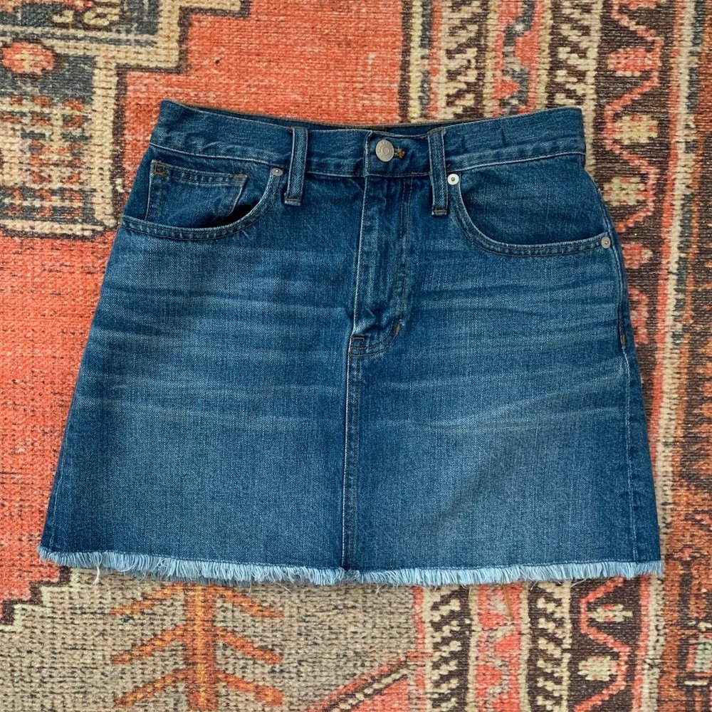 Madewell Rigid A-Line Denim Skirt Sz 26
